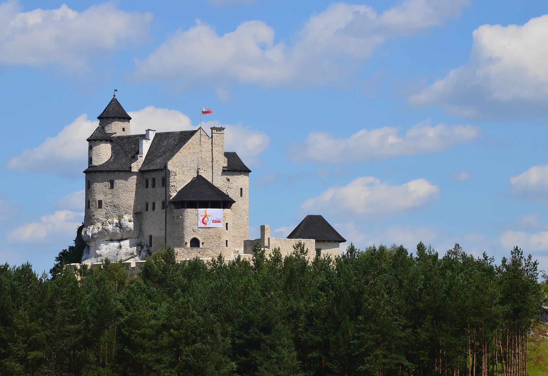 medieval castle forest bohemia